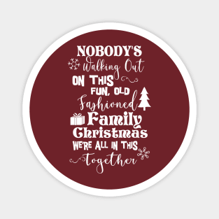 Old Fashioned Family Christmas Magnet
